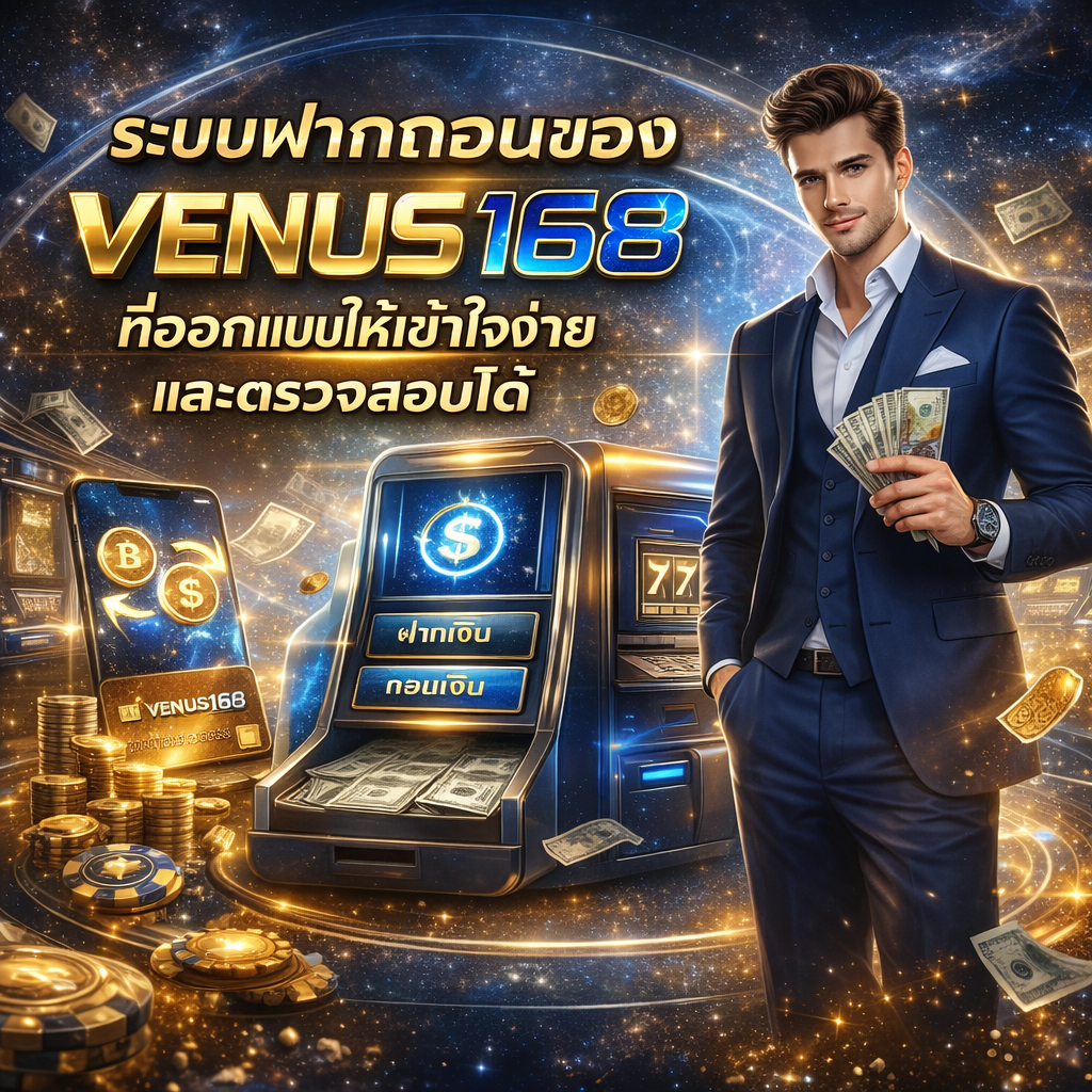 ระบบฝากถอนของ VENUS168 ที่ออกแบบให้เข้าใจง่ายและตรวจสอบได้